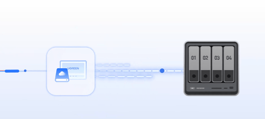 Hard disk data backup to NAS storage