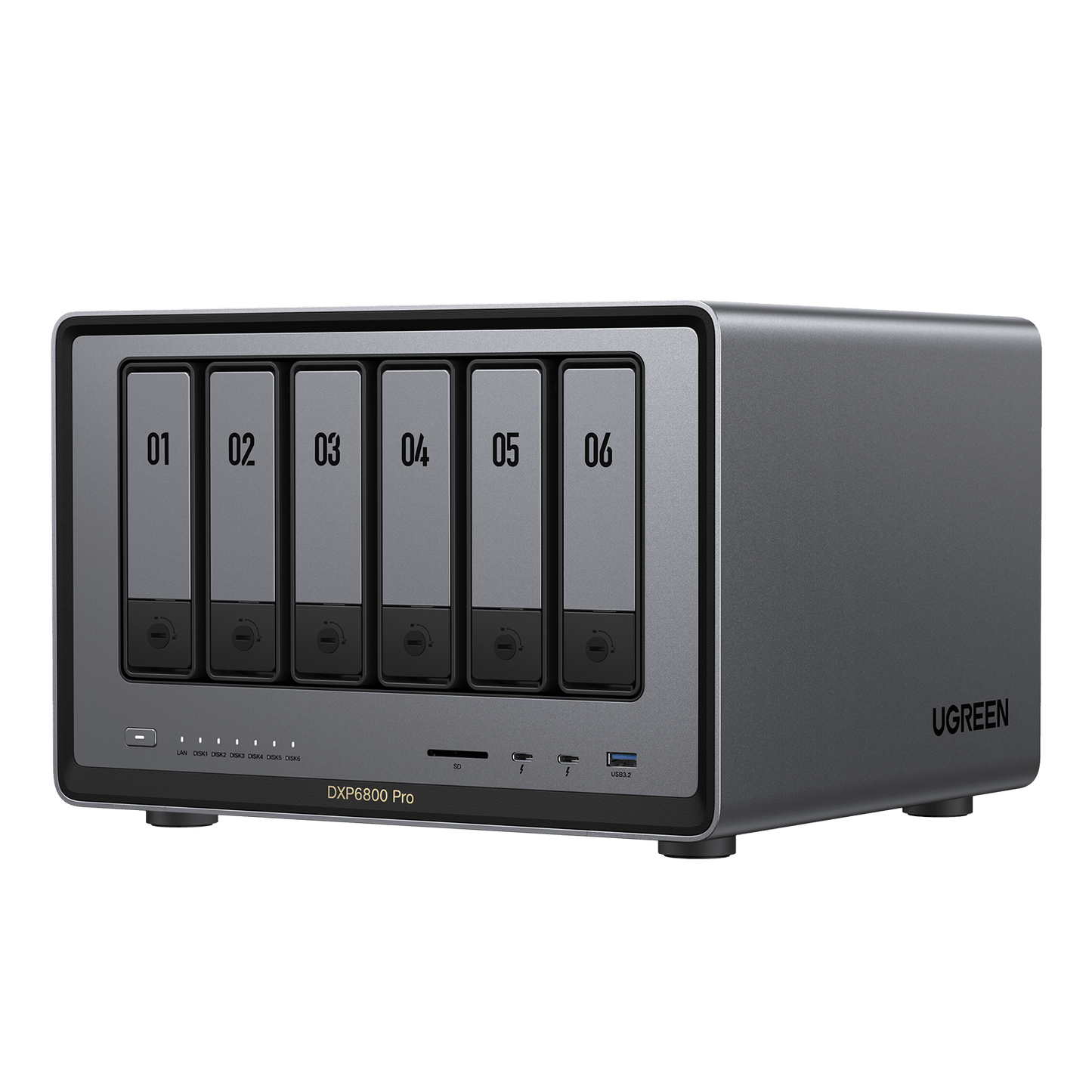 UGREEN NASync DXP6800 Pro with Expandable 8GB DDR5 Memory and 6-Bay, 160TB Massive Data Storage, equiped with 12th Gen 10-core Intel® Core™ Processor
